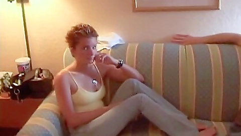 Sexy blondie is a nice with her ass and pussy