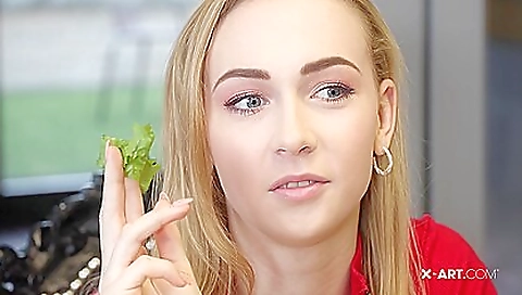 Sexy blonde slut gets fucked by her boyfriend