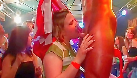 Blonde slut gets her pussy stretched and fucked