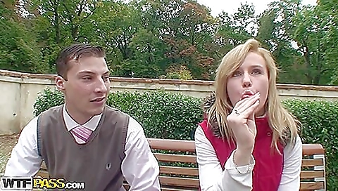 Hot strawberry fuck with sexy blonde