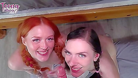 Sexy teeny take natural tits & sex