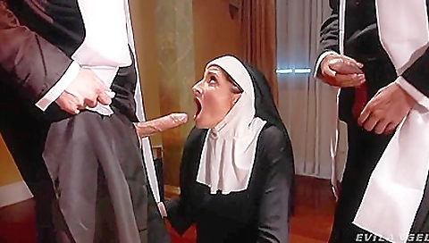 Hot chick fucks with a dildo in her pussy